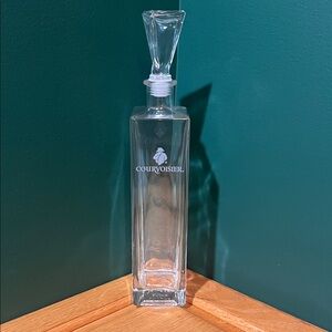 Vintage Courvoisier Clear Glass Decanter with an Art-Deco Stopper